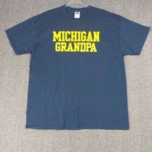 NEW AGENDA MICHIGAN GRANDPA UNIVERSITY OF MICHIGAN BLUE CREW NECK TSHIRT SIZE XL